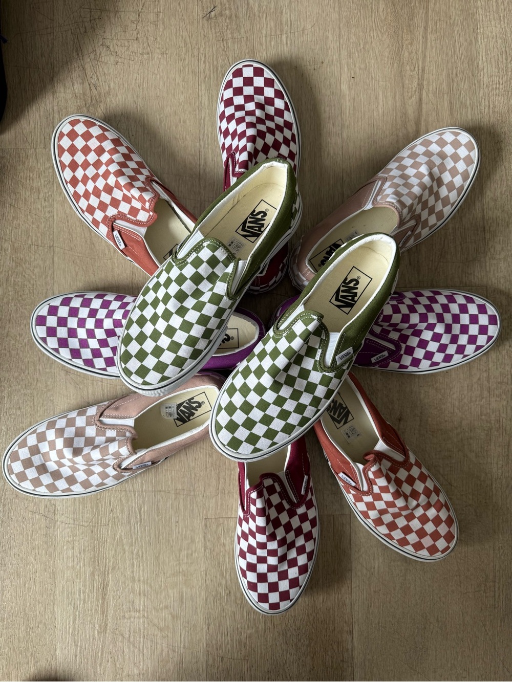 Vans Classic Slip On BUNDLE of 5 pairs Sz8.5 mens/10 women’s PREOWNED